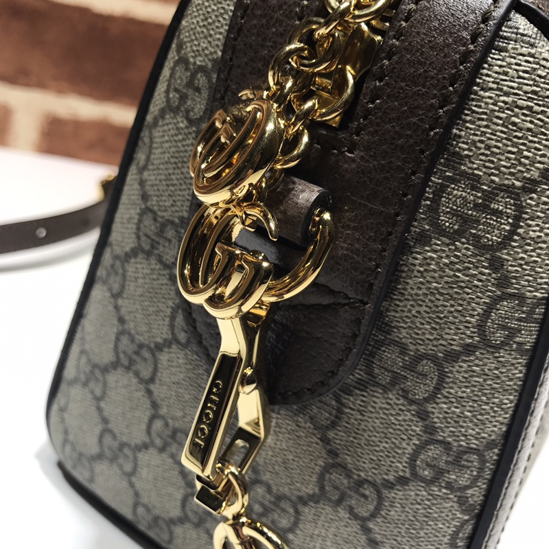 Replica Gucci Ophidia Medium Top Handle Bag Beige - Image 6