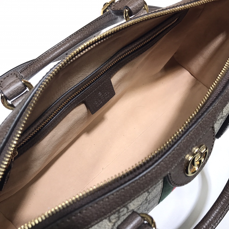 Replica Gucci Ophidia Medium Top Handle Bag Beige - Image 7