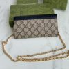 Best Replicas Bags - Gucci Marmont chain wallet Beige/Black Top Quality Louis Vuitton LV Replica Bags On Sales