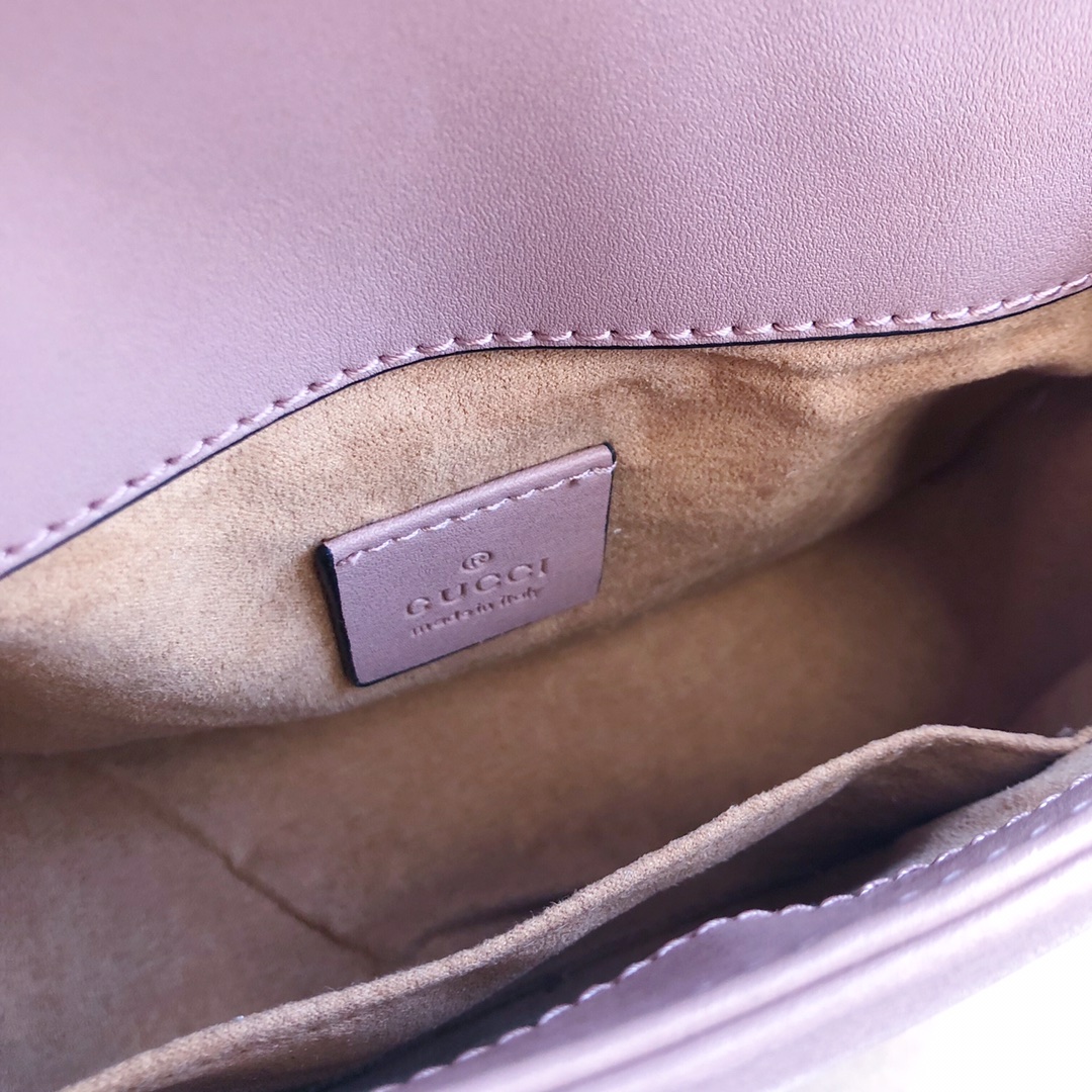 Replica Gucci Marmont Mini Top Handle Bag White/Pink/Red - Image 10