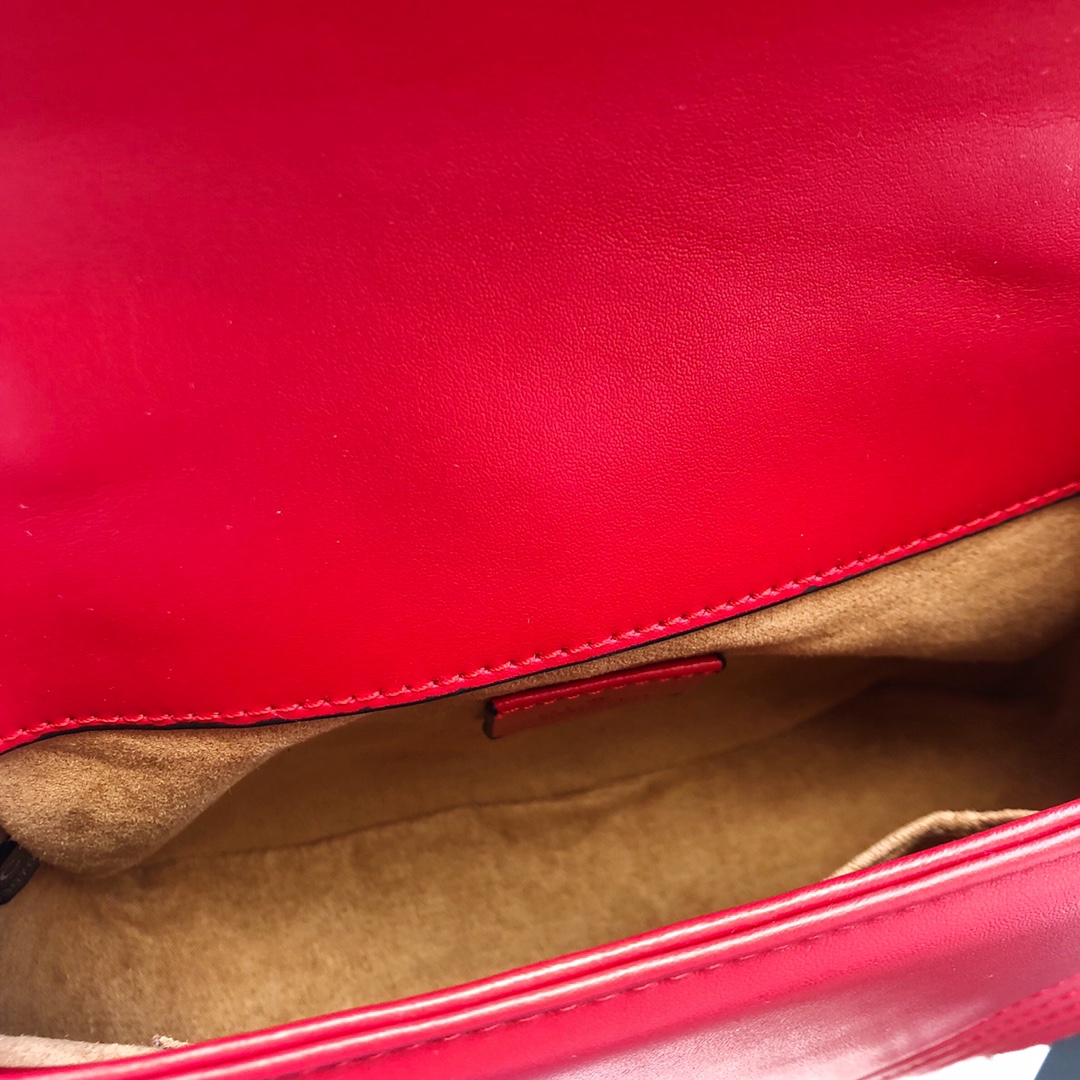 Replica Gucci Marmont Mini Top Handle Bag White/Pink/Red - Image 15
