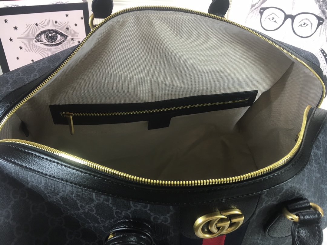 Replica Gucci Ophidia Medium Carry-On Duffle Beige/Black - Image 10