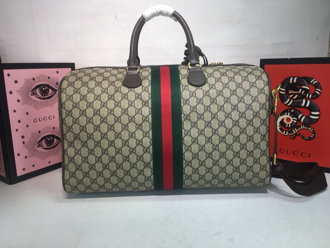 Replica Gucci Ophidia Medium Carry-On Duffle Beige/Black - Image 2