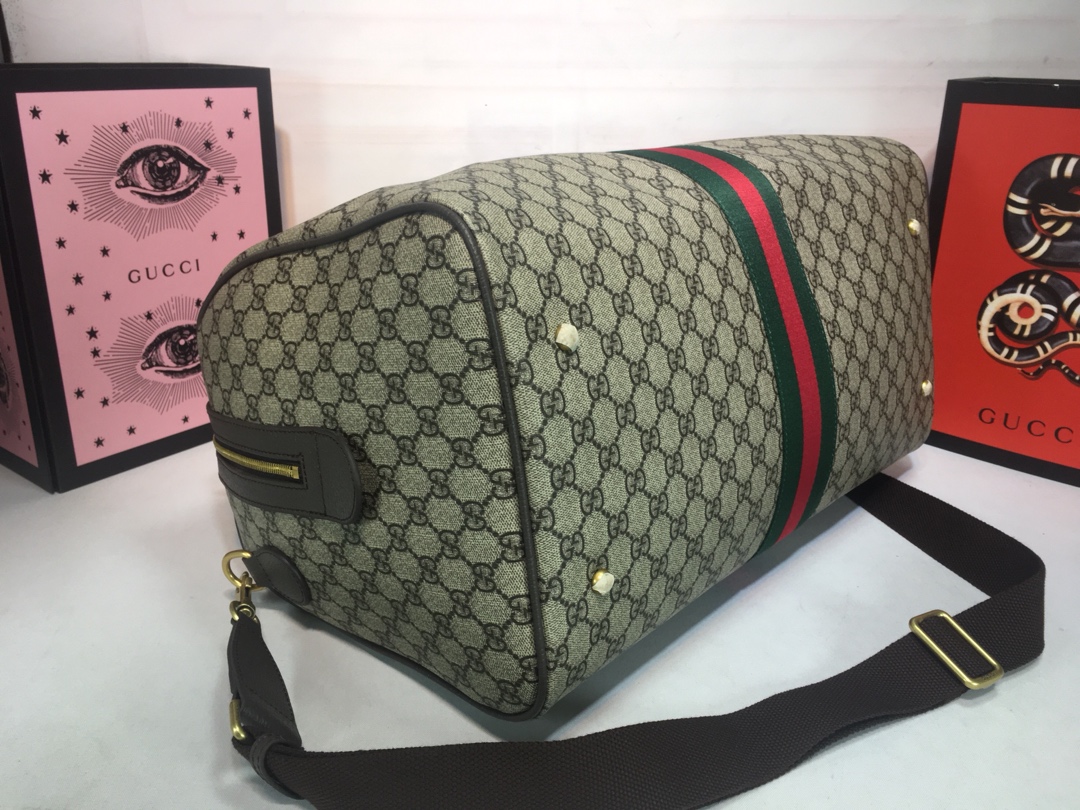Replica Gucci Ophidia Medium Carry-On Duffle Beige/Black - Image 4