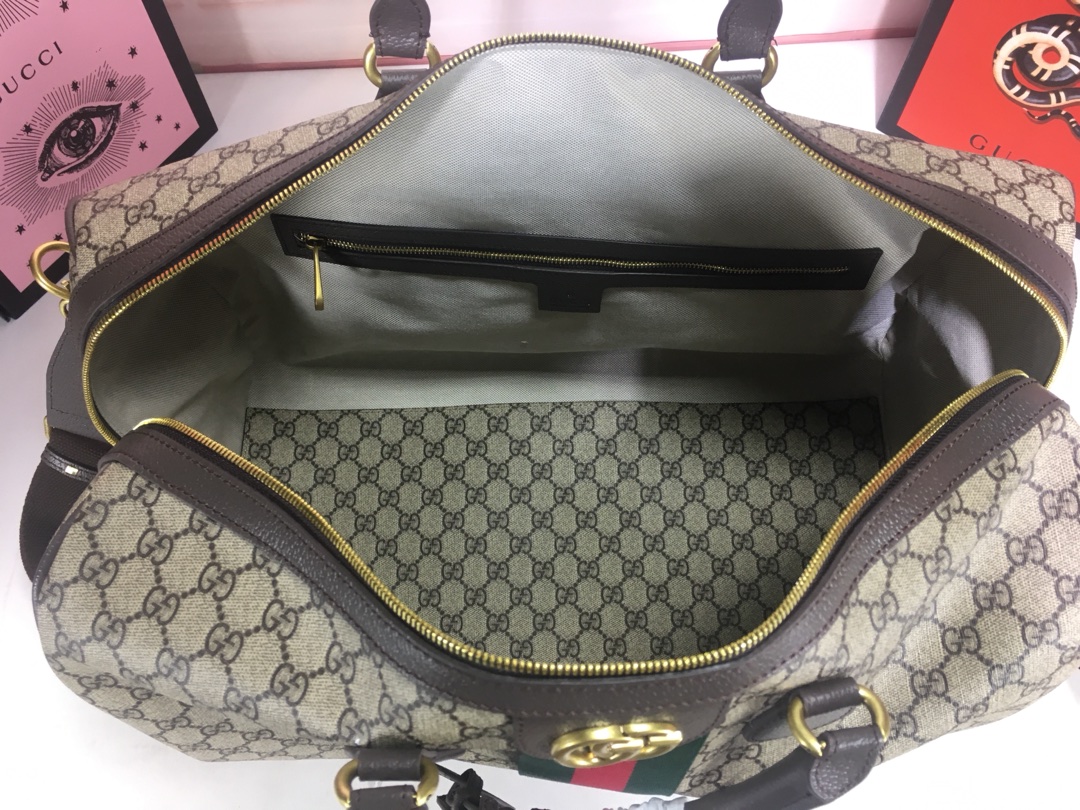 Replica Gucci Ophidia Medium Carry-On Duffle Beige/Black - Image 5