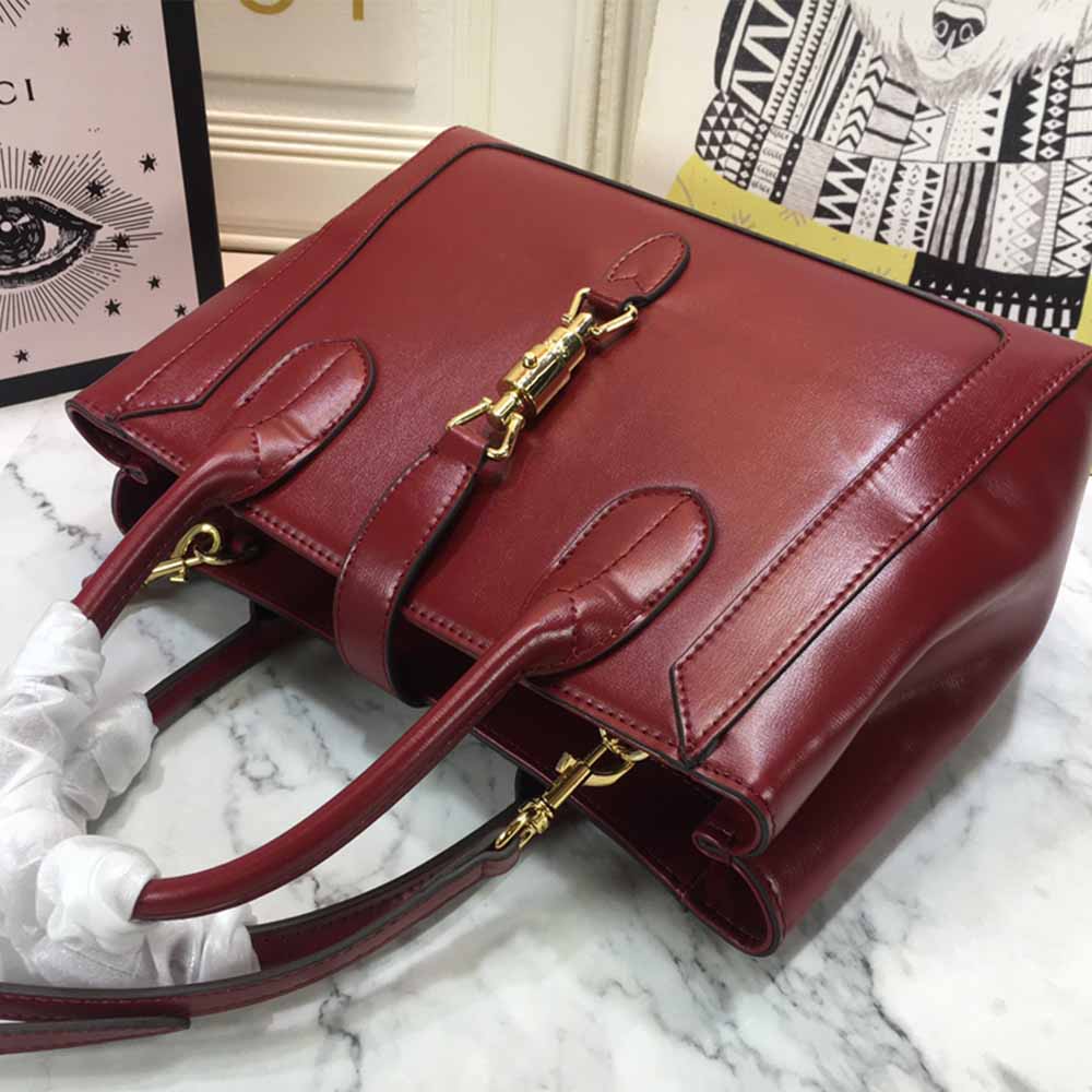 Replica Gucci Jackie 1961 Large Tote Bag 649015 Red/Black/Grey - Image 8