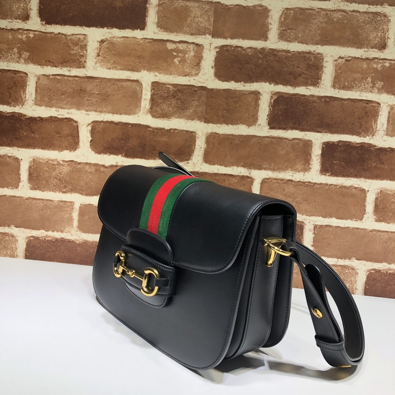 Replica Gucci Horsebit 1955 Python Small Shoulder Bag 602204 Black - Image 2