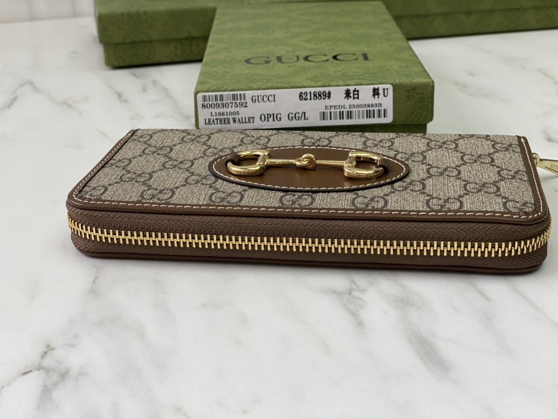 Replica Gucci Horsebit 1955 Zip Around Wallet - Image 4