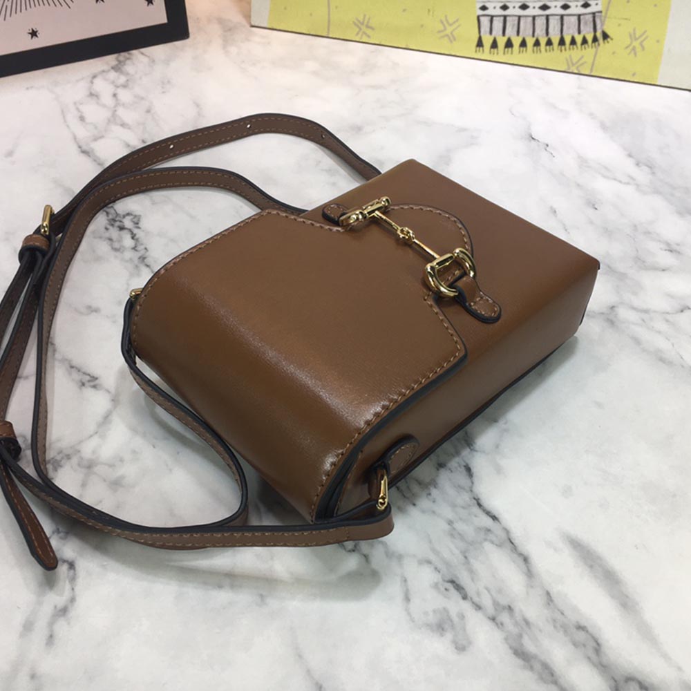 Replica Gucci Horsebit 1955 Mini Bag 625615 Blk/Red/Brown - Image 12