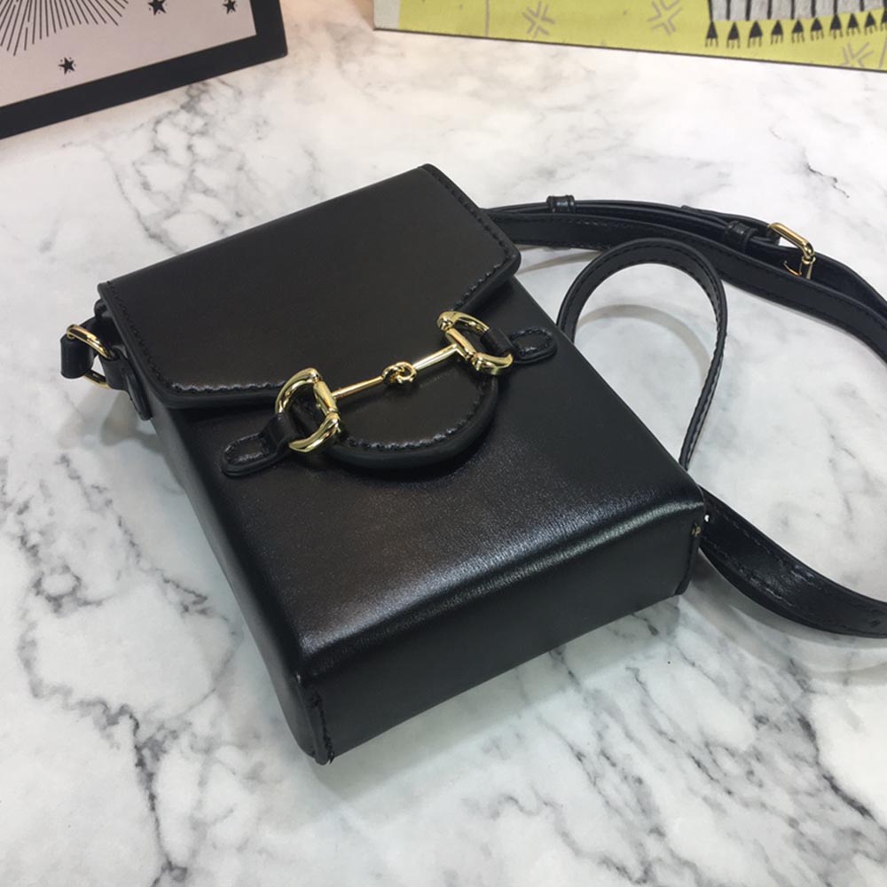 Replica Gucci Horsebit 1955 Mini Bag 625615 Blk/Red/Brown - Image 5
