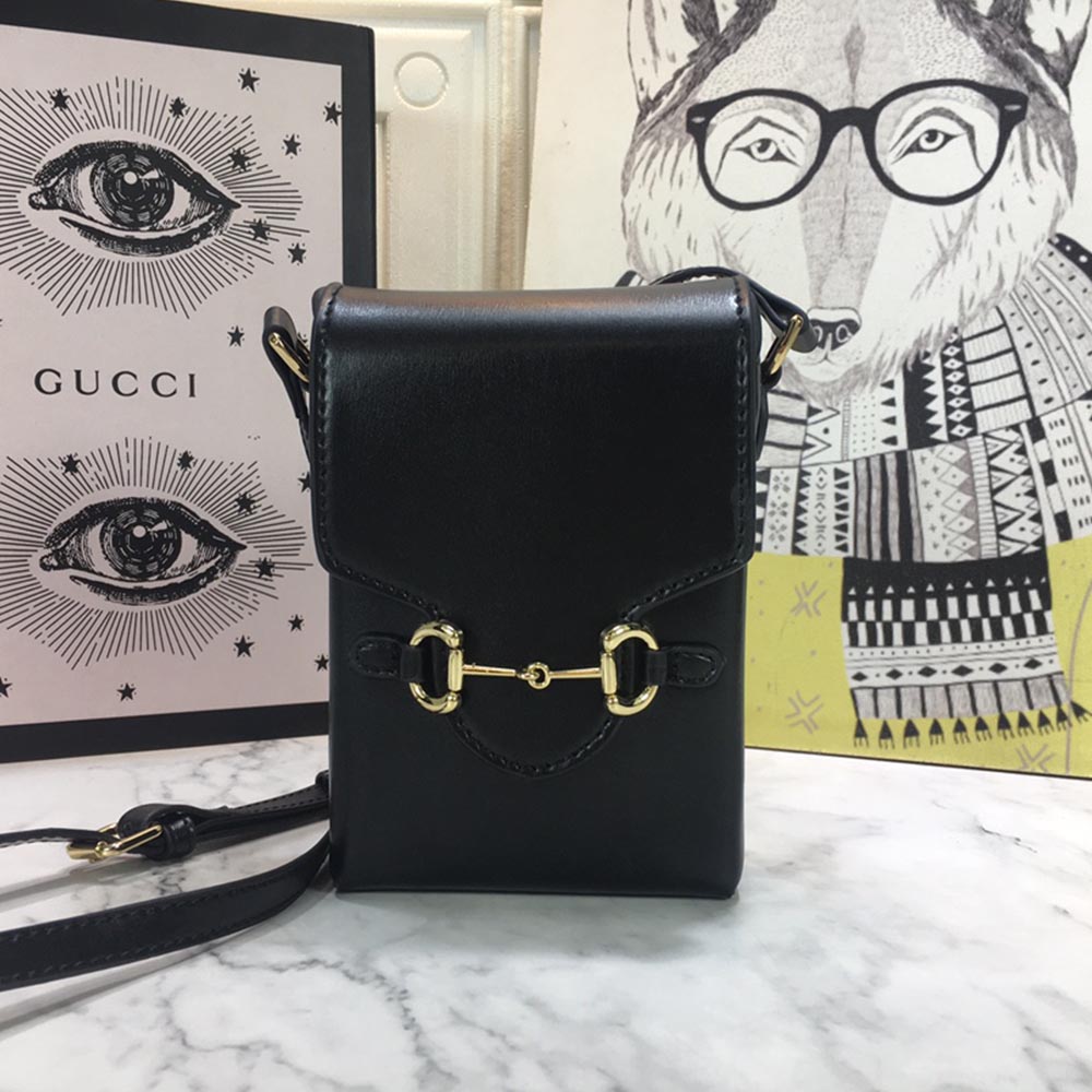 Replica Gucci Horsebit 1955 Mini Bag 625615 Blk/Red/Brown - Image 7