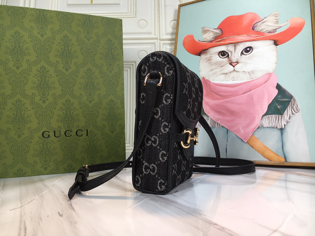 Replica Gucci Double G Horsebit 1955 Mini Bag - Image 2