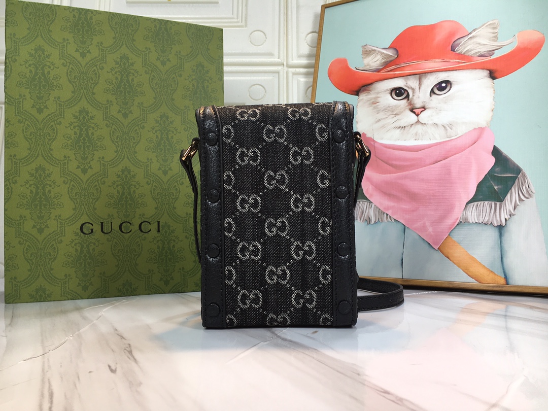 Replica Gucci Double G Horsebit 1955 Mini Bag - Image 3