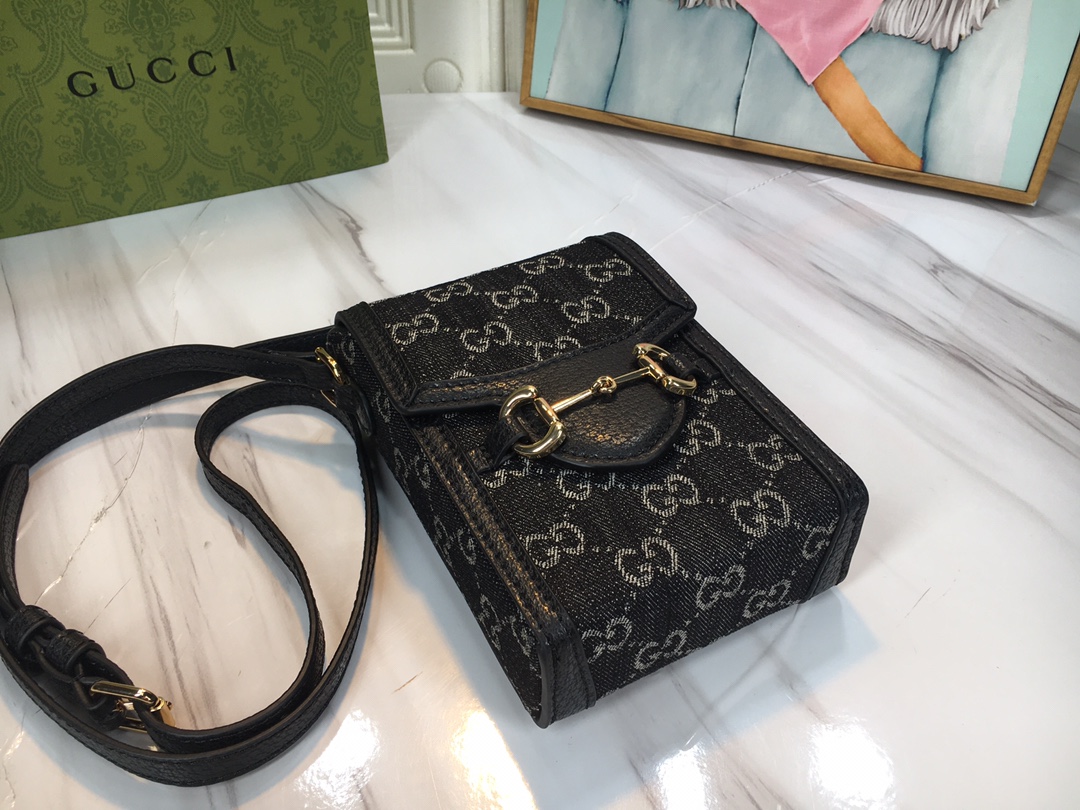 Replica Gucci Double G Horsebit 1955 Mini Bag - Image 4