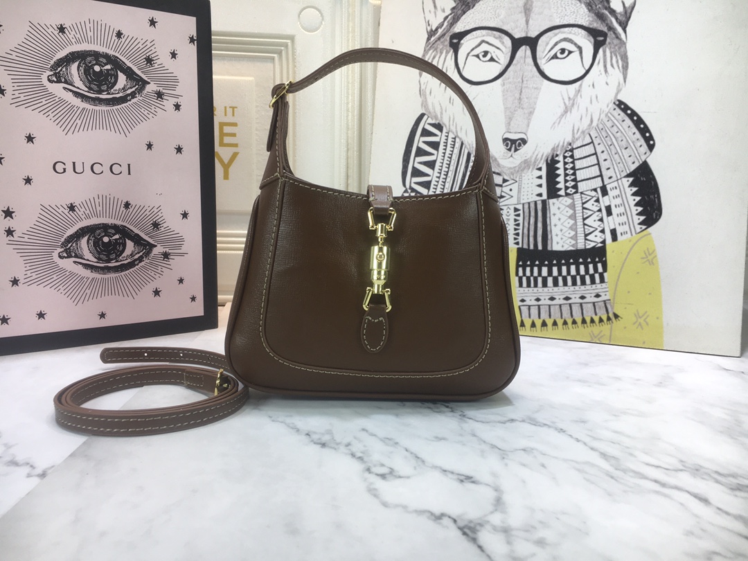 Replica Gucci Jackie 1961 Mini Hobo Bag 637092 Solid - Image 14