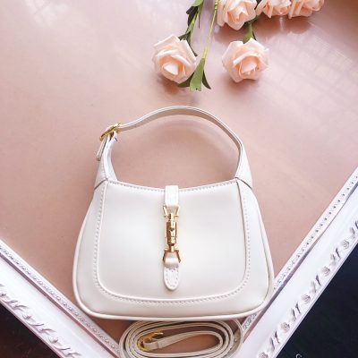 Alternative view of Replica Gucci Jackie 1961 Mini Shoulder Bag 637092 Black/White/Red