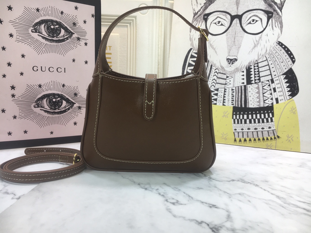 Replica Gucci Jackie 1961 Mini Hobo Bag 637092 Solid - Image 13