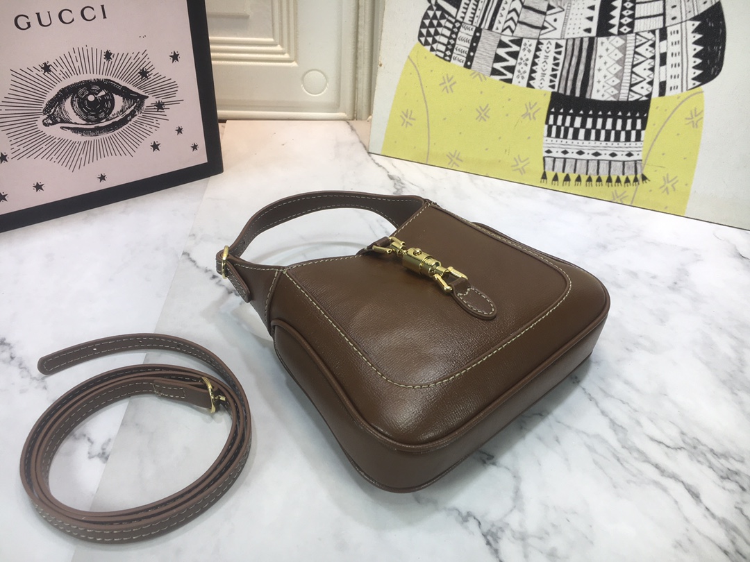 Replica Gucci Jackie 1961 Mini Hobo Bag 637092 Solid - Image 12