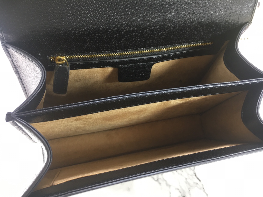 Replica Gucci Ophidia Small Top Handle Bag With Web Black/White - Image 5