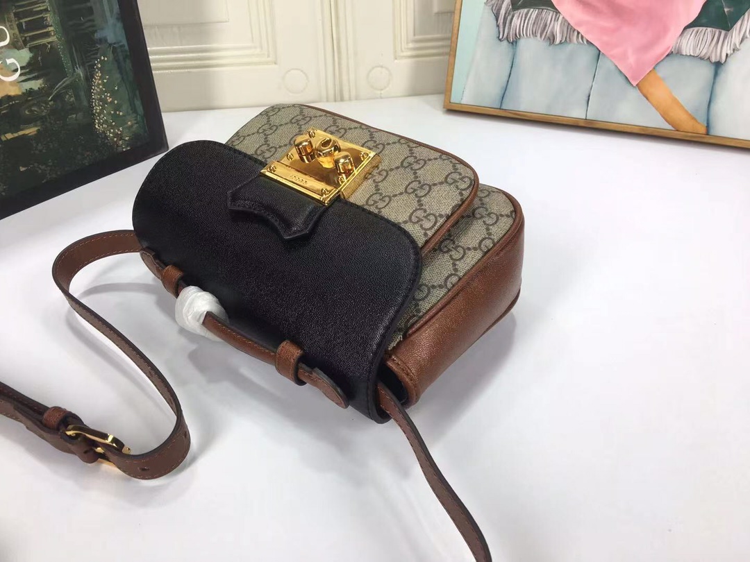 Replica Gucci Padlock Mini Bag Black/White - Image 3
