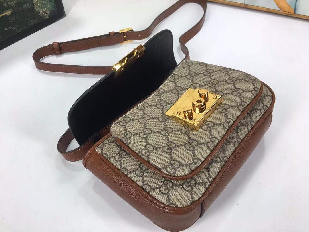 Replica Gucci Padlock Mini Bag Black/White - Image 4