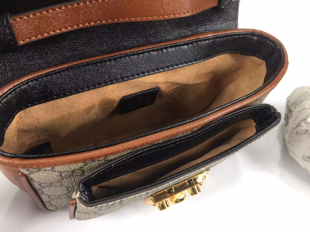 Replica Gucci Padlock Mini Bag Black/White - Image 5