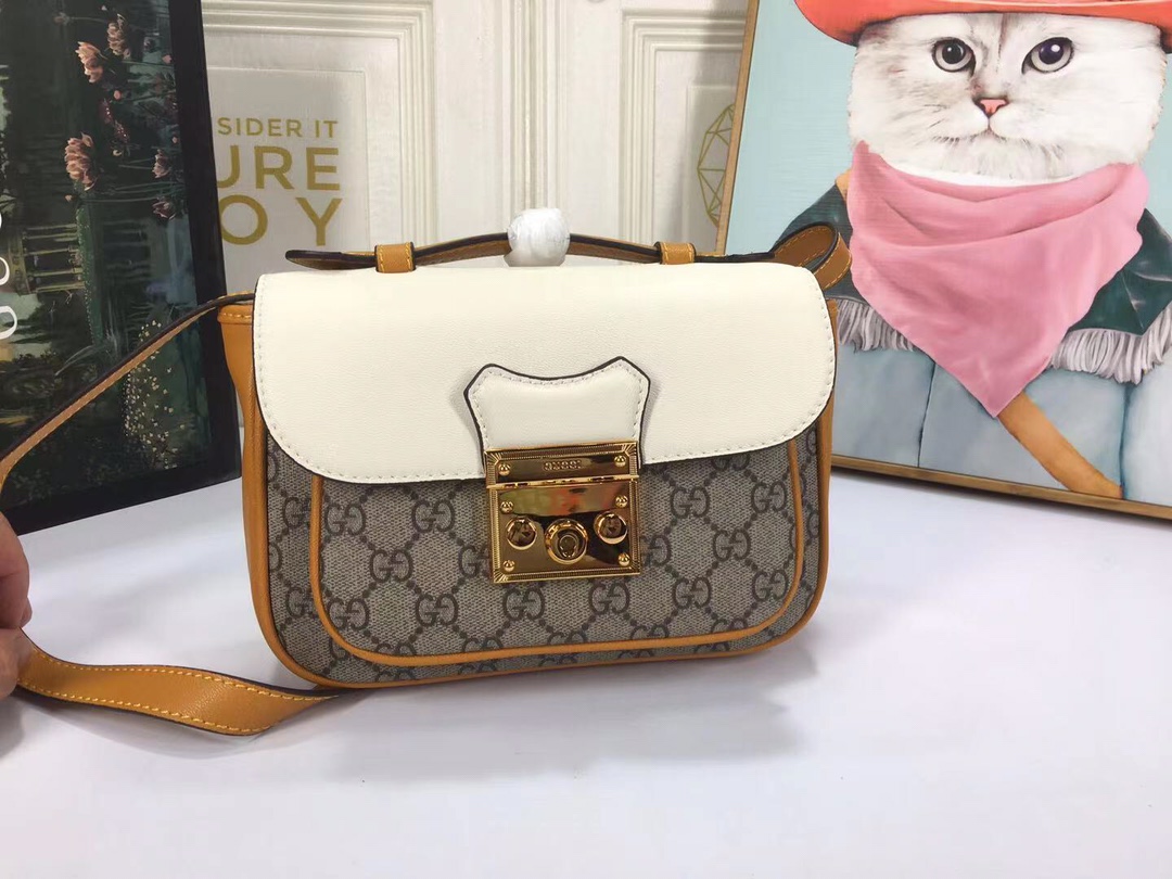 Replica Gucci Padlock Mini Bag Black/White - Image 6