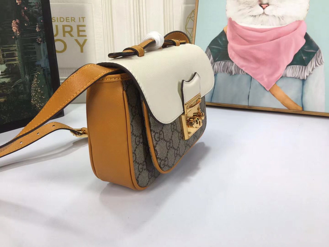 Replica Gucci Padlock Mini Bag Black/White - Image 7
