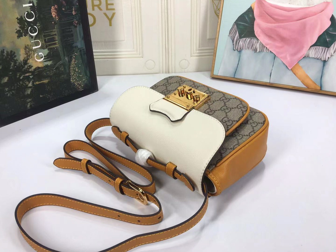 Replica Gucci Padlock Mini Bag Black/White - Image 9