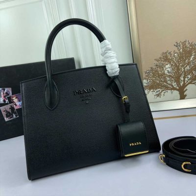 Replica Prada Medium Saffiano Leather Monochrome Bag 1Ba155(66158)
