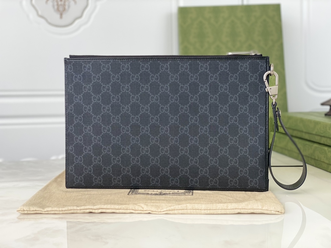 Replica Gucci Black Canvas Pouch