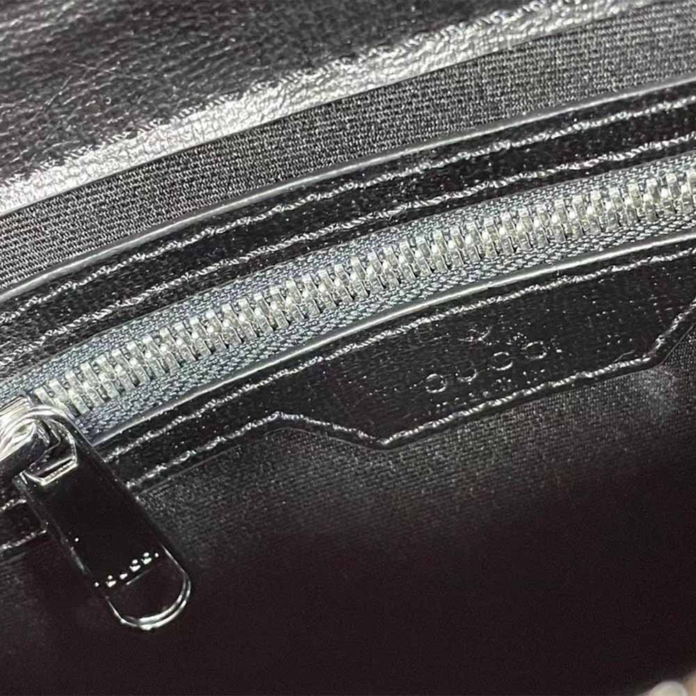 Replica Gucci Messenger Bag With Interlocking G Black/Grey 674164 - Image 8