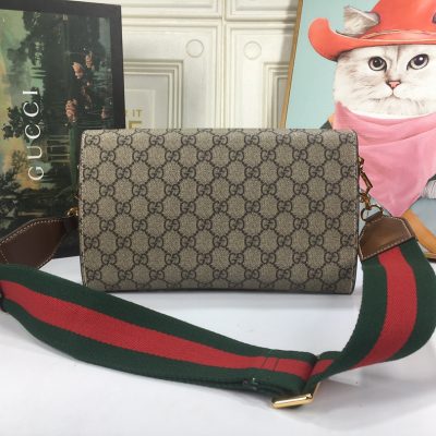 Alternative view of Replica Gucci Double G Horsebit 1955 Small Bag- Beige