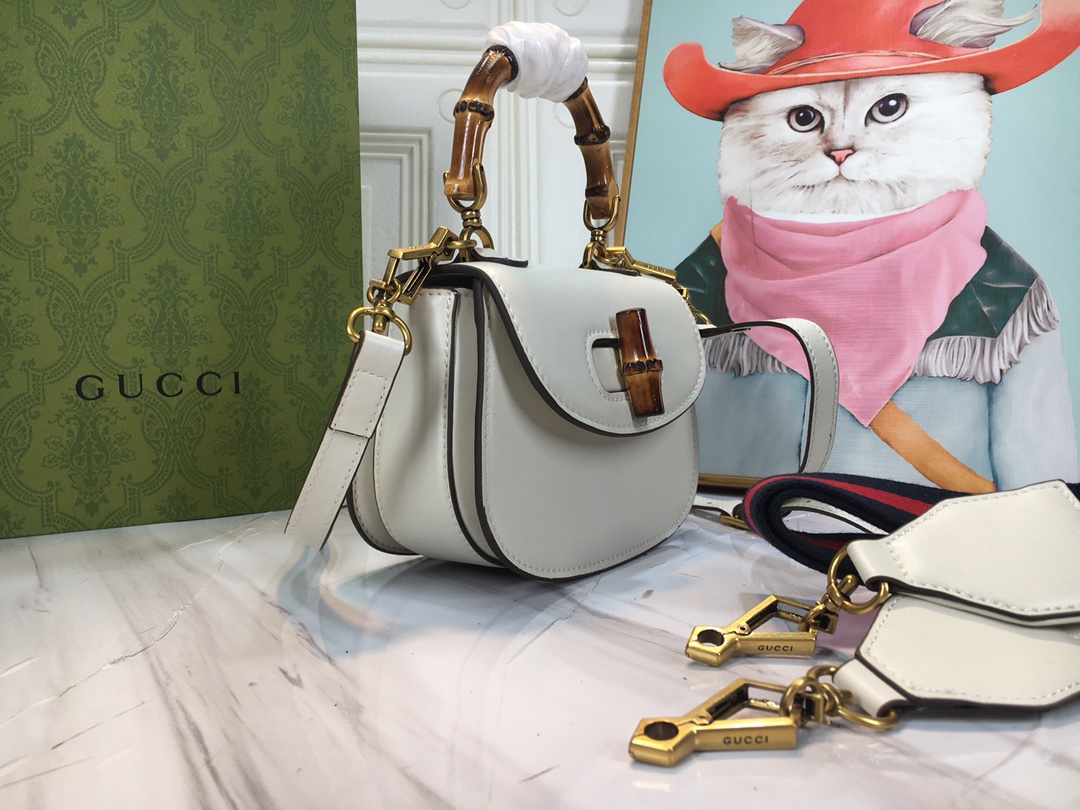 Replica Gucci Double G Bamboo 1947 Mini Top Handle Bag - Image 3