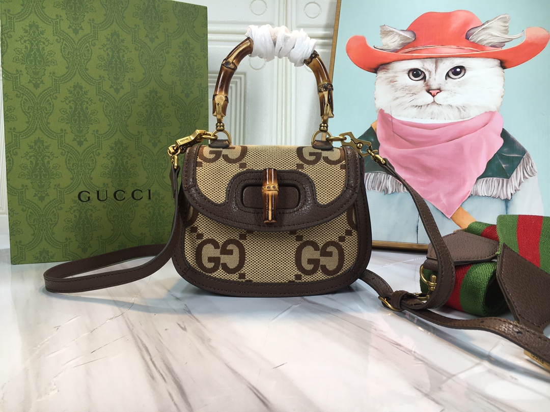 Replica Gucci Double G Bamboo 1947 Mini Top Handle Bag - Image 27
