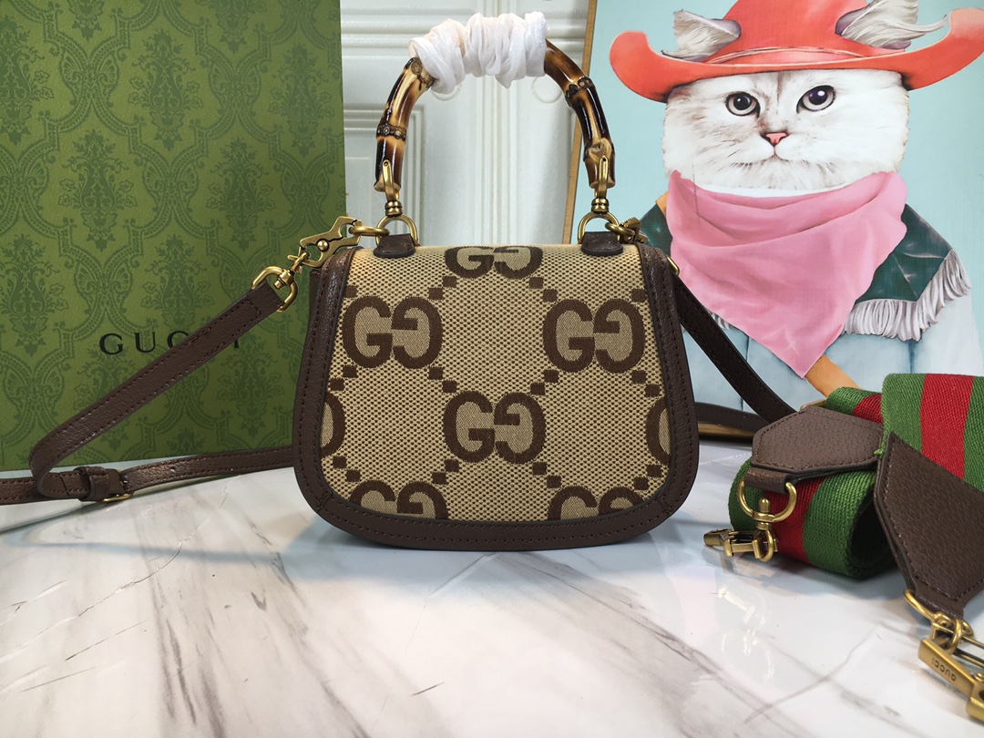 Replica Gucci Double G Bamboo 1947 Mini Top Handle Bag - Image 29