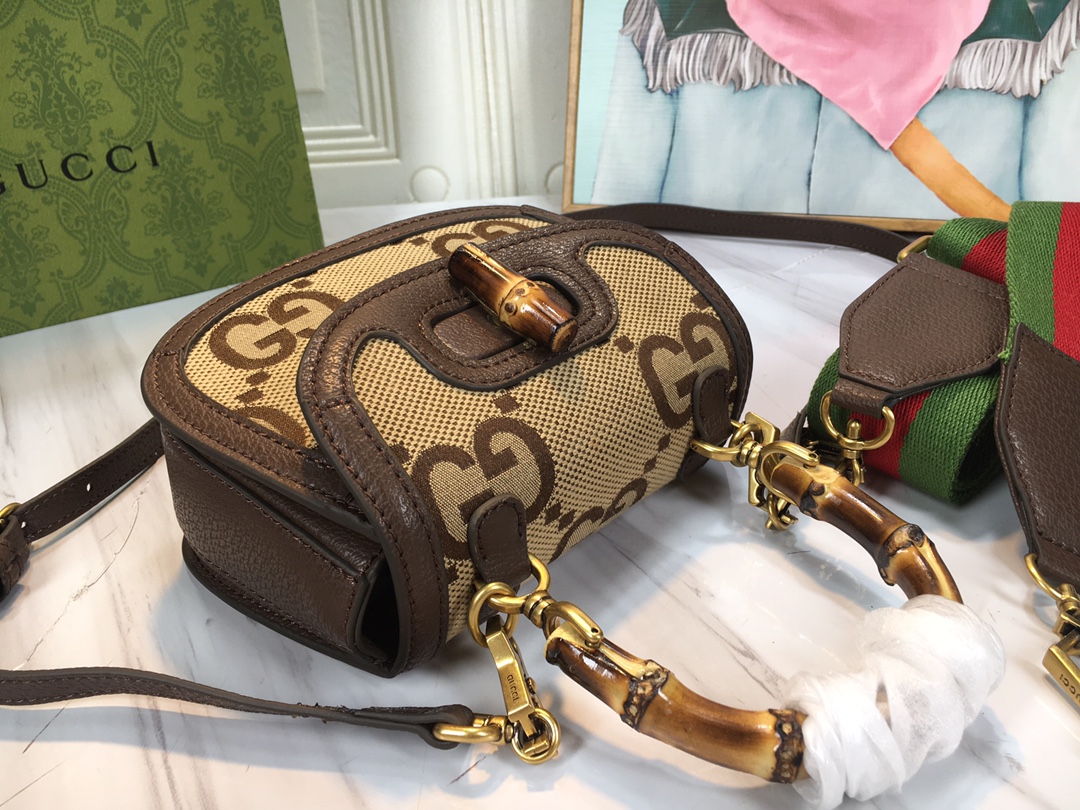Replica Gucci Double G Bamboo 1947 Mini Top Handle Bag - Image 30