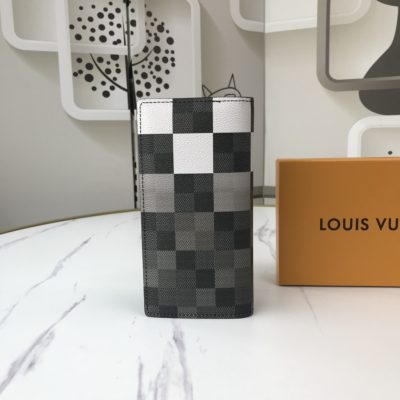 Alternative view of Replica Louis Vuitton Brazza Wallet N40415 White/Blue/Orange