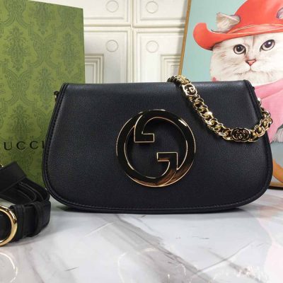 Replica Gucci Blondie Shoulder Bag Black/White