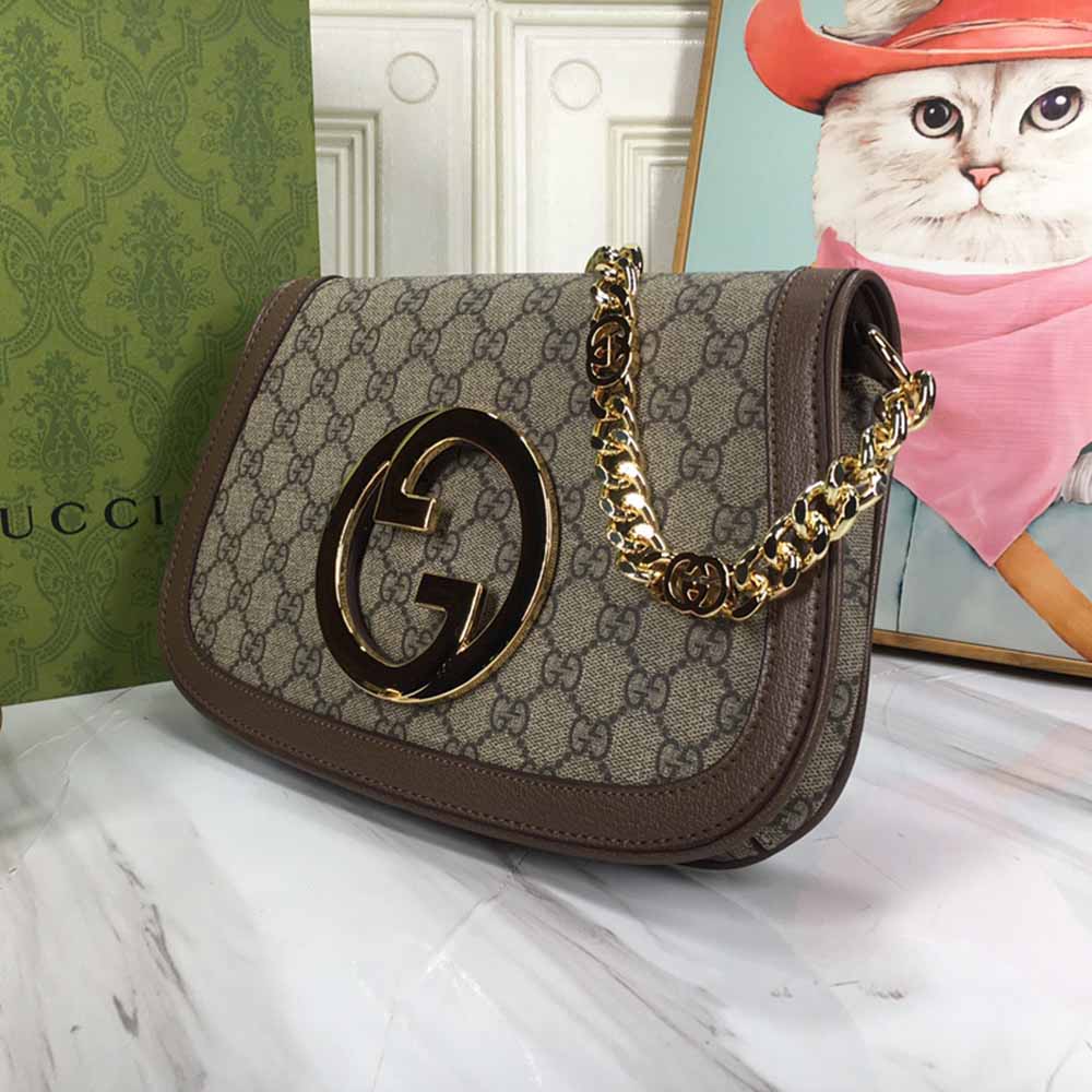 Replica Gucci Blondie Shoulder Bag Brown/Red - Image 3