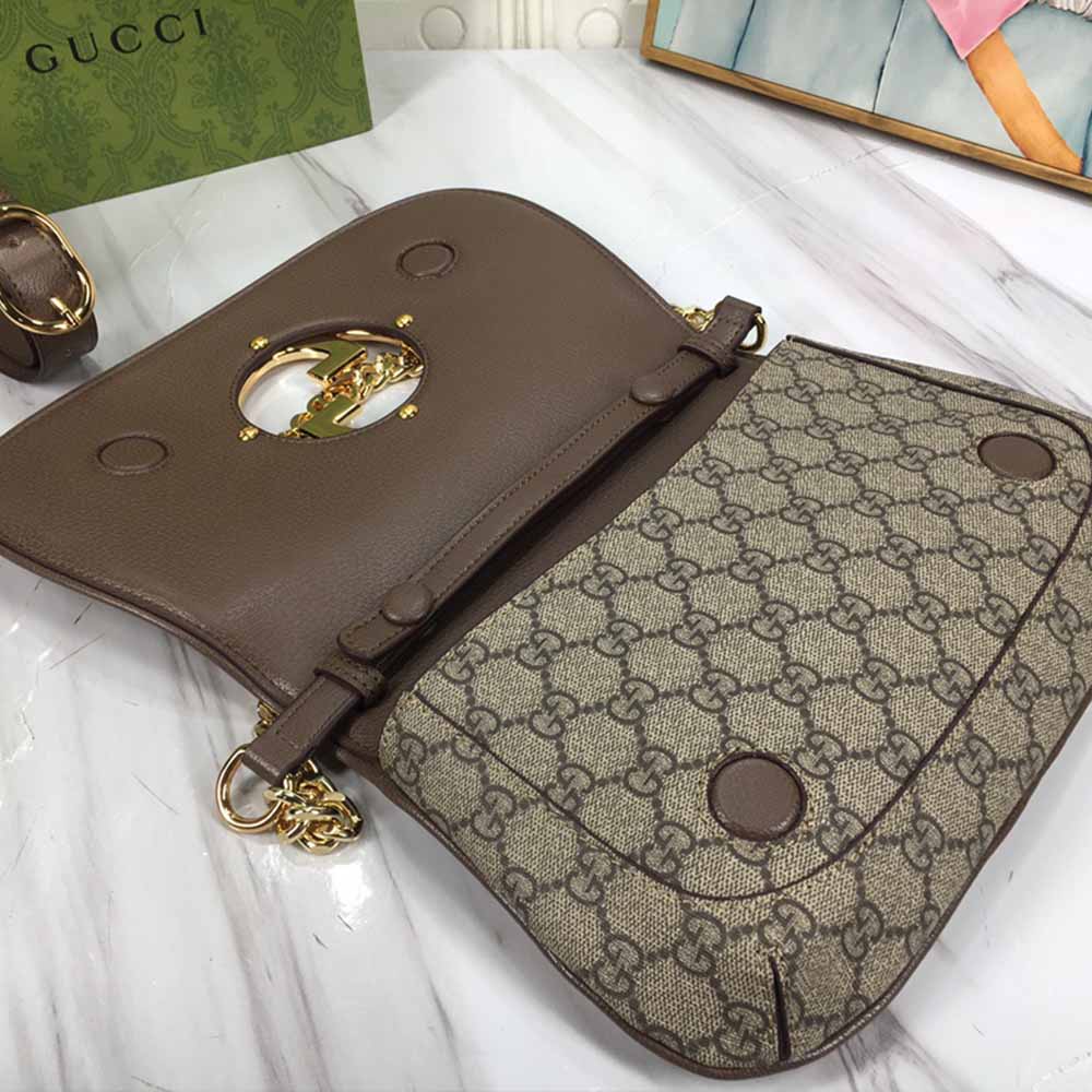 Replica Gucci Blondie Shoulder Bag Brown/Red - Image 5