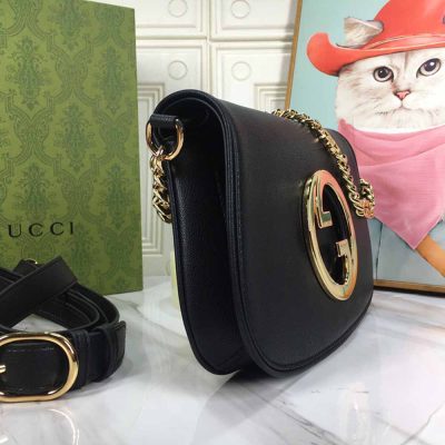 Alternative view of Replica Gucci Blondie Shoulder Bag Black/White