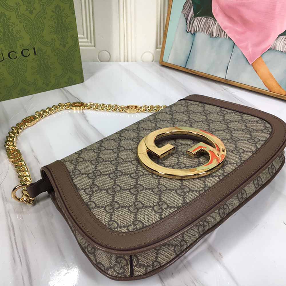 Replica Gucci Blondie Shoulder Bag Brown/Red - Image 7