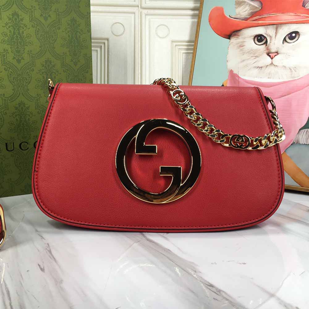 Replica Gucci Blondie Shoulder Bag Brown/Red - Image 11