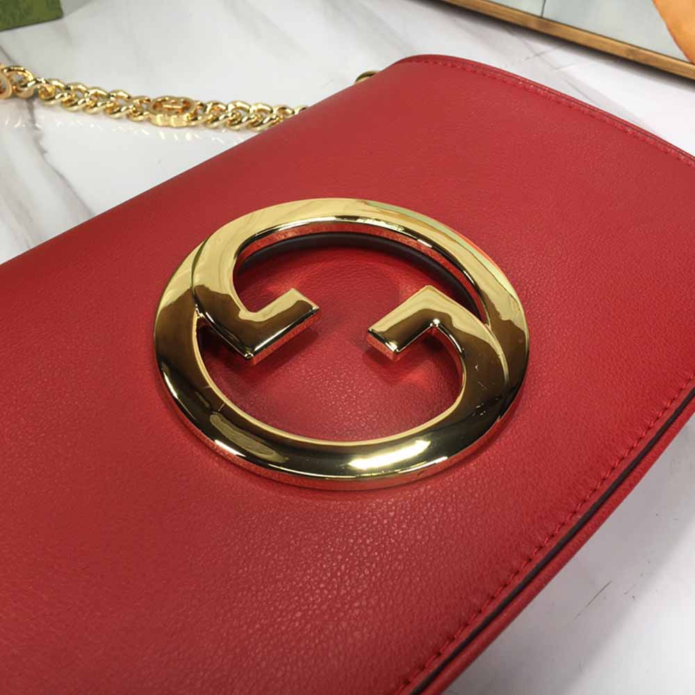 Replica Gucci Blondie Shoulder Bag Brown/Red - Image 13