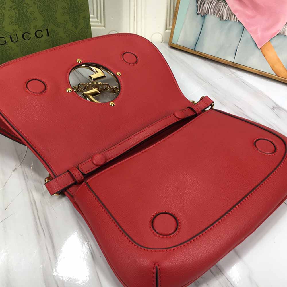 Replica Gucci Blondie Shoulder Bag Brown/Red - Image 14