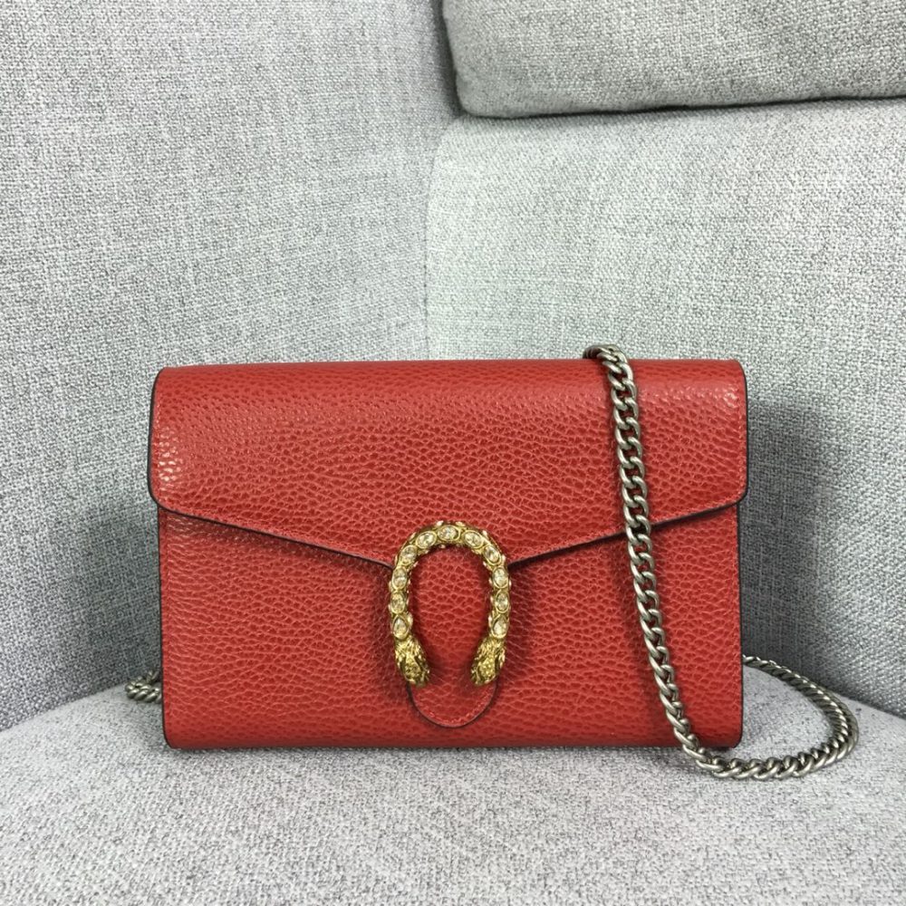 Best Replicas Bags - Gucci Dionysus leather mini chain bag Top Quality Louis Vuitton LV Replica Bags On Sales