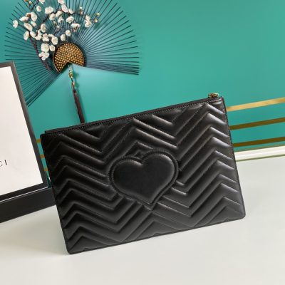 Alternative view of Replica Gucci Marmont Leather Pouch