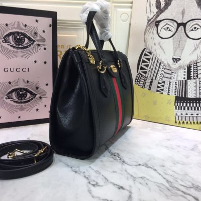 Alternative view of Replica Gucci Ophidia Small Tote Bag Black/White