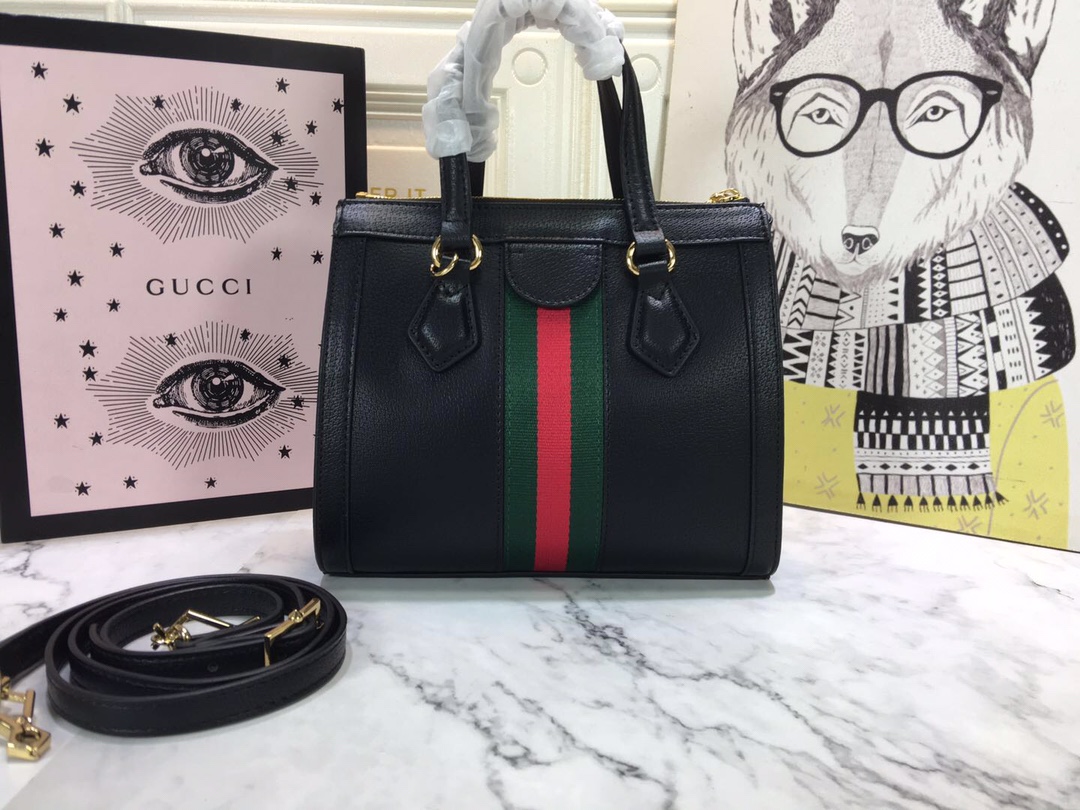 Replica Gucci Ophidia Small Tote Bag Black/White - Image 3